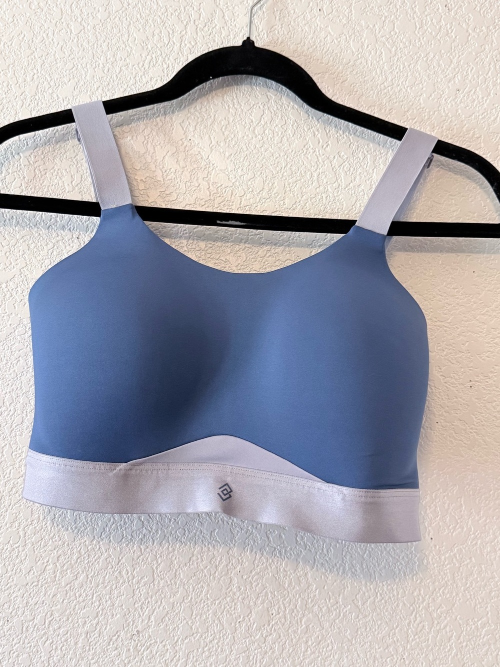 Third & Love Blue Bralette with Light Gray Band 0198